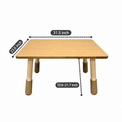 Height Adjustable Toddler Table and Chair Set, Solid Wood
