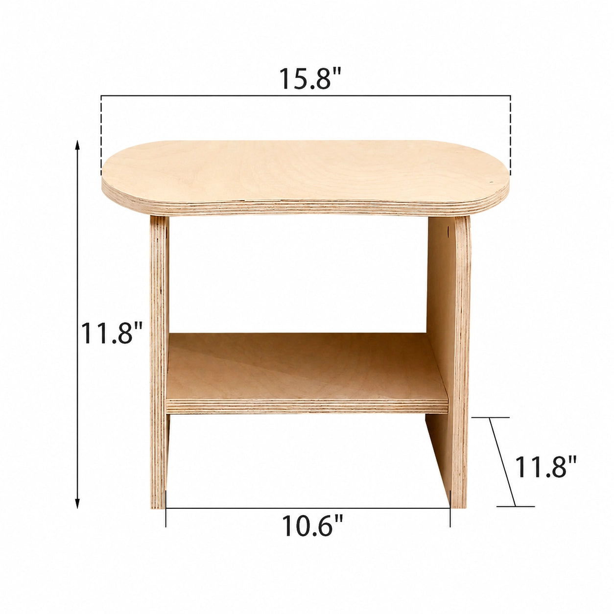 Kids Wooden Shoe Storage Bench, Marine Plywood