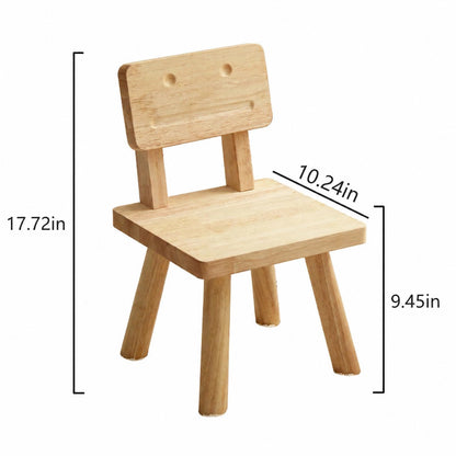 Robot Toddler Chair with Adjustable Backrest, Solid Rubber Wood
