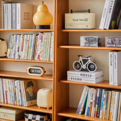 Leaning Wall Bookshelf, Solid Pine