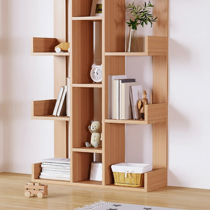 Geometric Tree Bookshelf, Solid Pine