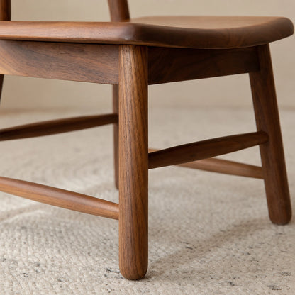 Solid Wood Kids Backrest Chair and Low Stool