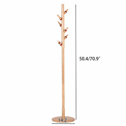 Adjustable Standing Coat Rack for Kids, Solid Maple