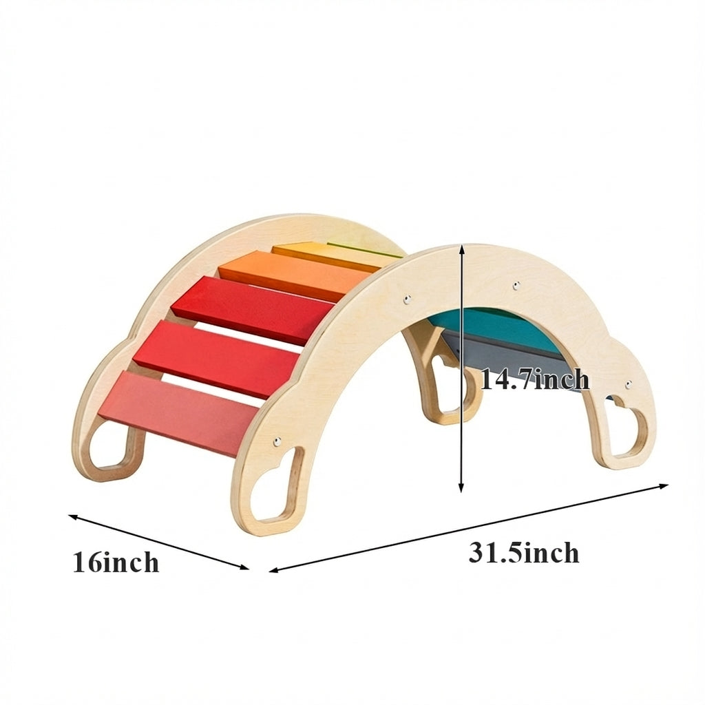 Montessori Climbing Arch and Rocker, Eucalyptus Plywood