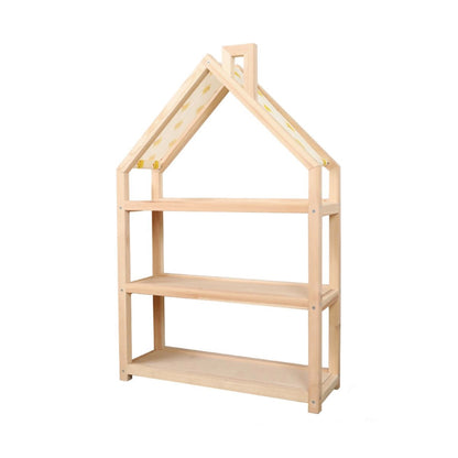 House-Shaped Montessori Toy Shelf, Solid Pine
