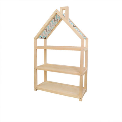 House-Shaped Montessori Toy Shelf, Solid Pine