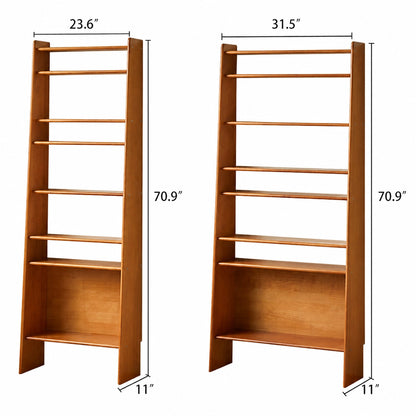 Leaning Wall Bookshelf, Solid Pine