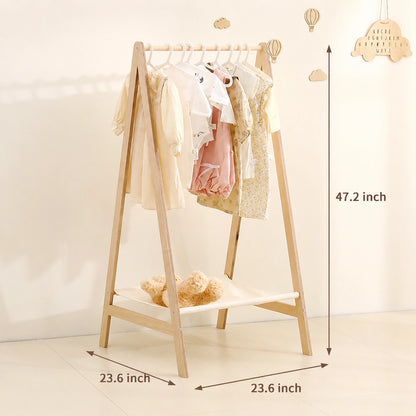 Toddler Clothing Rack & Open Wardrobe, Marine Plywood