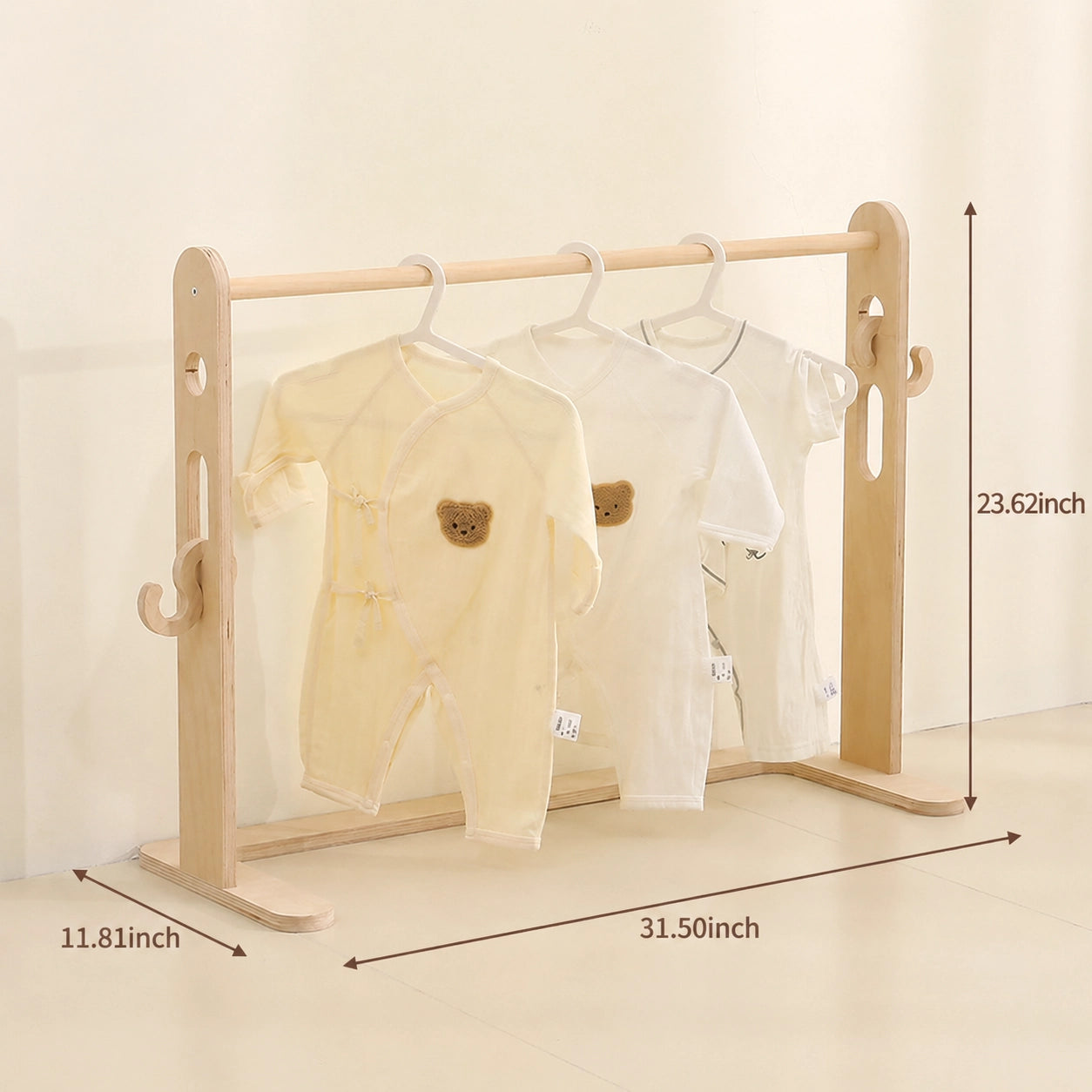 Toddler Clothing Rack & Open Wardrobe, Marine Plywood