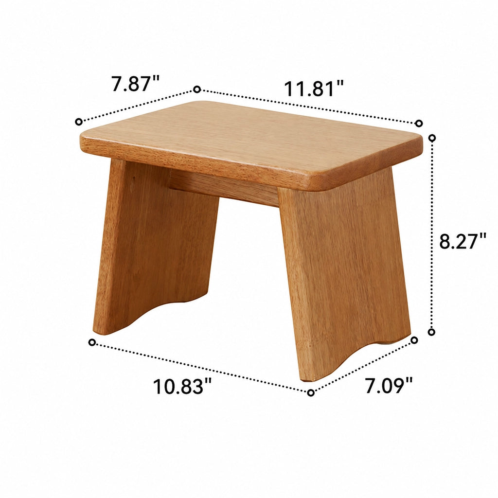 Kids Activity Table and Stool, Solid Rubber Wood