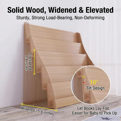 Structural feature diagram showing a 10-degree tilt design and 15.6 inches widened base