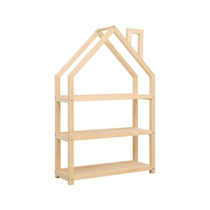 House-Shaped Montessori Toy Shelf, Solid Pine