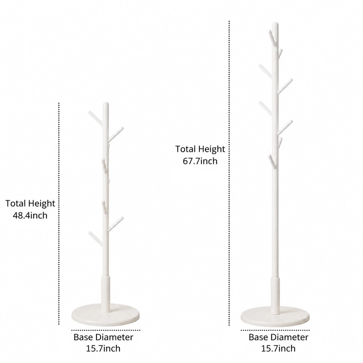 Adjustable Tree Coat Rack for Kids, Solid Wood