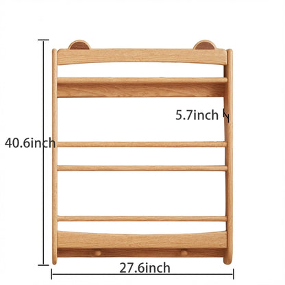 Large wall bookshelf dimensions measuring 27.6 inches wide, 5.7 inches deep, and 40.6 inches high