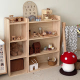 Montessori Toddler Storage Shelf, Solid Pine
