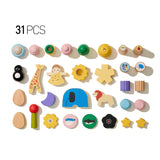 Open-Ended Building Blocks Set, Solid Beech Wood